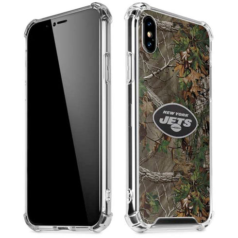 NFL New York Jets Realtree Xtra Green Camo iPhone XS Max Clear Case